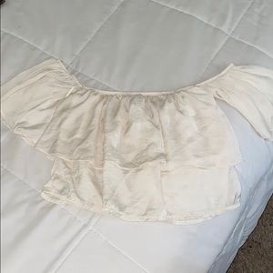 Ruffled Off the Shoulder Crop Top